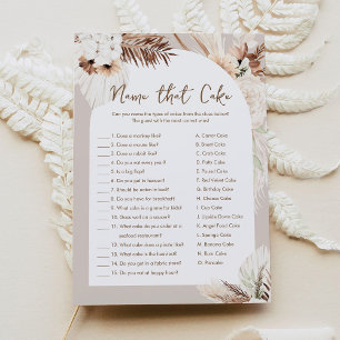 SIERRA Boho Name that Cake Brautparty Game Card Einladung