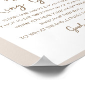 SIERRA Boho Ring Game Don't Say Bride Sign Poster (Ecke)