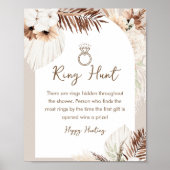 SIERRA Boho Ring Hour Brautparty Game Sign Poster (Vorne)