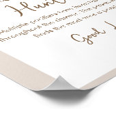 SIERRA Boho Schnuller Hunt Baby Showspielzeichen Poster (Ecke)