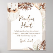 SIERRA Boho Schnuller Hunt Baby Showspielzeichen Poster (Vorne)