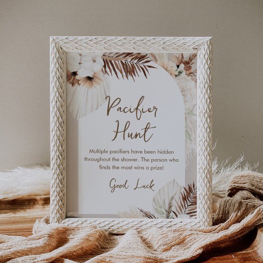 SIERRA Boho Schnuller Hunt Baby Showspielzeichen Poster