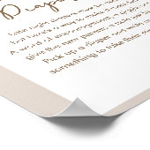 SIERRA Boho Spätnachtsdiapers Babydusche Zeichen Poster (Ecke)