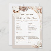 SIERRA Boho Was gibt es auf Ihrem Handy Baby Showe Einladung (Vorderseite)