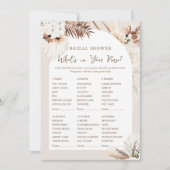 SIERRA Boho Was ist in Ihrer puren Duschspielkarte Einladung (Vorderseite)