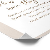 SIERRA Boho wie alt waren sie Bridal Game Sign Poster (Ecke)