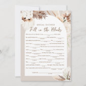 SIERRA Brautparty Libs, Füllen Sie das Blanks Game Einladung (Vorderseite)