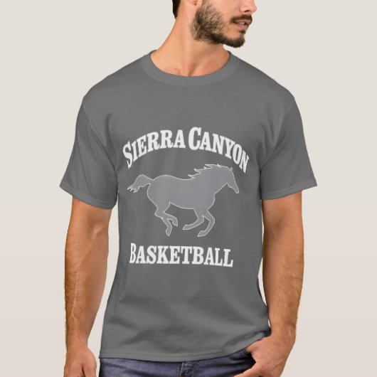Sierra Canyon Baetball mit Pferdemädchen T-Shirt (Vorderseite)