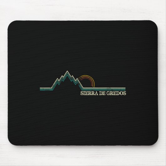 Sierra De Gredos Spanien Retro Klettern, Skifahren Mousepad (Vorne)