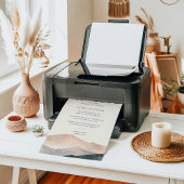 Sierra Dusk | Desert Mountain Wedding Menu Sign Poster