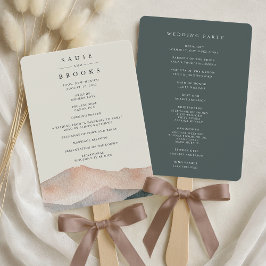 Sierra Dusk | Desert Mountain Wedding Program Fächer