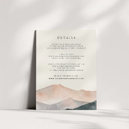 Sierra Dusk | Eintrittskarte für die Hochzeitgäste Begleitkarte