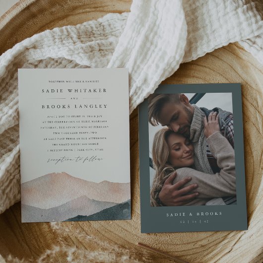 Sierra Dusk | Foto-Hochzeit der Wüste Einladung