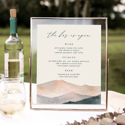 Sierra Dusk | Gebirgsübersicht-Bar Poster