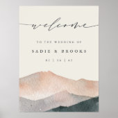 Sierra Dusk | Mountain Wedding Welcome Sign Poster (Vorne)
