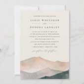 Sierra Dusk | Southwest Mountain Sunset Wedding Einladung (Vorderseite)