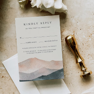 Sierra Dusk   Wüste Mountain Wedding - Wahl RSVP Karte