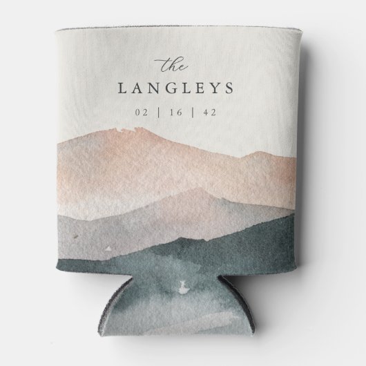 Sierra Dusk | Wüstenberg Sonnenuntergang Gastgesch Dosenkühler (Vorderseite)