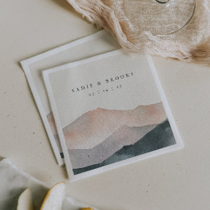Sierra Dusk   Wüstenberg-Sonnenuntergangs-Hochzeit Serviette
