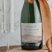 Sierra Dusk | Wüstenberg Sonnenuntergangssonne Schaumweinetikett