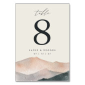 Sierra Dusk | Wüstenhochzeit 3.5x5" Tischnummer (Vorderseite)