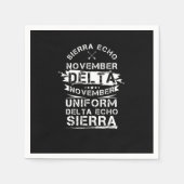 Sierra Echo November Delta November Uniform Delta Serviette (Vorderseite)