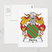 Sierra Familienwappen Postkarte (Vorne/Hinten)
