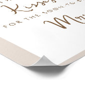 SIERRA Guess Wie viele Kisses Brautparty Game Poster (Ecke)