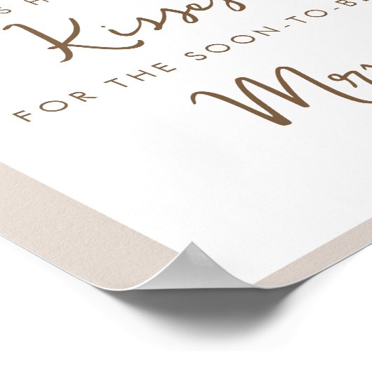 SIERRA Guess Wie viele Kisses Brautparty Game Poster (Ecke)