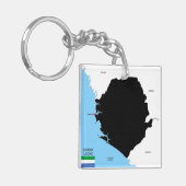 sierra leone country political map flagge schlüsselanhänger (Vorderseite links)