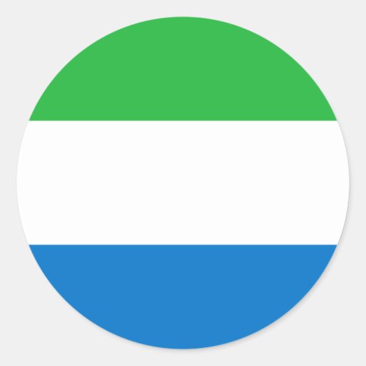 Sierra Leone Fahne, Flagge Sierra Leones Runder Aufkleber (Vorderseite)