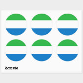 Sierra Leone Fahne, Flagge Sierra Leones Runder Aufkleber (Blatt)