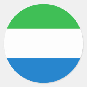 Sierra Leone Fahne, Flagge Sierra Leones Runder Aufkleber