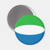 Sierra Leone Fisheye Flag Magnet (Vorderseite/Rückseite)