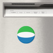 Sierra Leone Fisheye Flag Magnet (In Situ (Geschirrspüler))