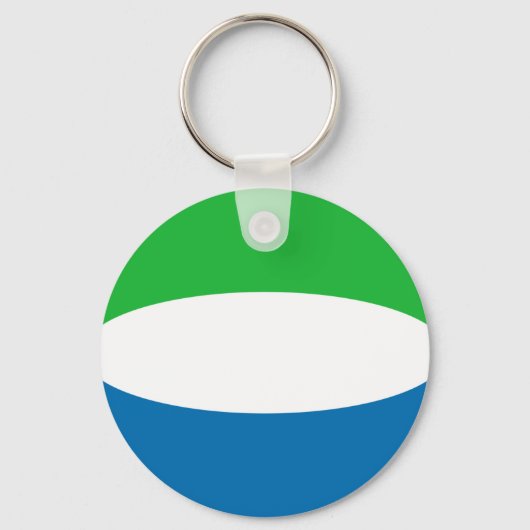 Sierra Leone Fisheye Flag Schlüsselanhänger (Vorderseite)