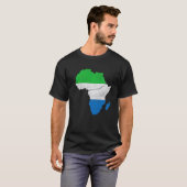 Sierra Leone Flag Afrika Kontinentale Silhouette S T-Shirt (Vorne ganz)