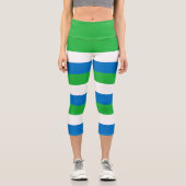 Sierra Leone Flag Capri Leggings (Vorderseite)