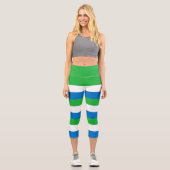 Sierra Leone Flag Capri Leggings (Vorderseite)