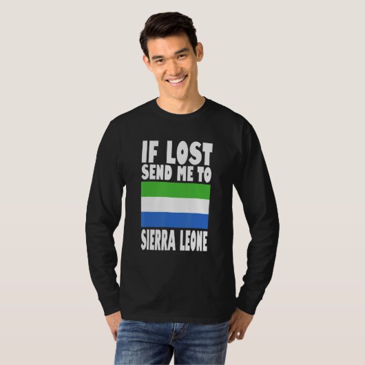 Sierra Leone Flag Design  If lost send me to Sierr T-Shirt (Vorne ganz)