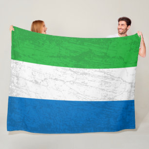 Sierra Leone Flag - Ein Tapisserie von Siera Leone Fleecedecke