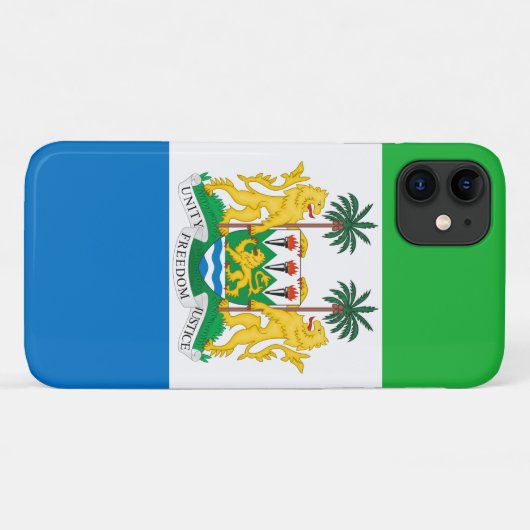 Sierra Leone Flag & Emblem Case-Mate iPhone Hülle (Rückseite (Horizontal))
