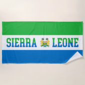 Sierra Leone Flag & Emblem Strandtuch (Vorderseite)