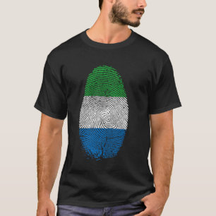 Sierra Leone Flag Fingerabdruck-Geschenk für Sierr T-Shirt