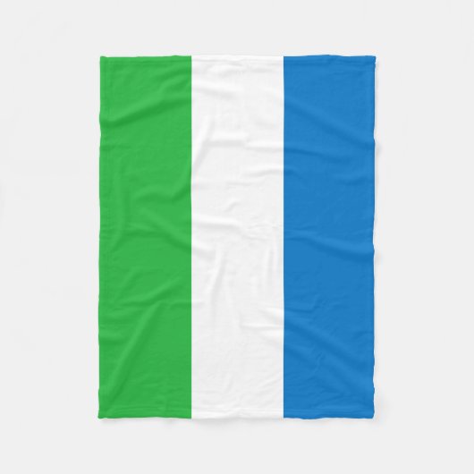 Sierra Leone Flag Fleecedecke (Vorderseite)
