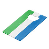 Sierra Leone Flag Geldbeutel Flaschenöffner (Vorderseite Schrägansicht)