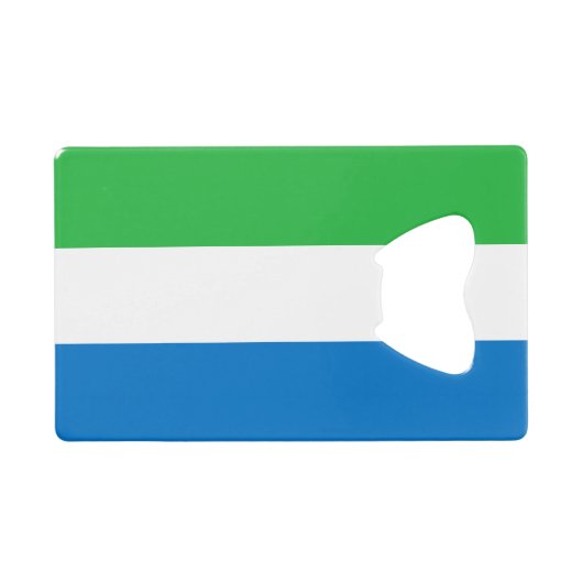 Sierra Leone Flag Geldbeutel Flaschenöffner (Vorderseite (Horizontal))
