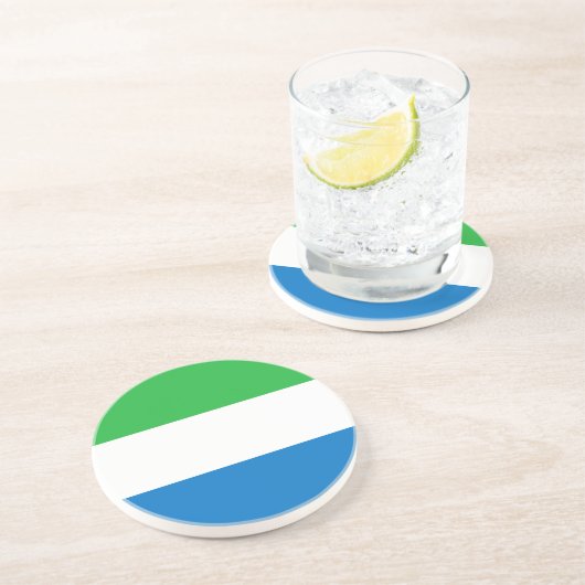 Sierra Leone Flag Getränkeuntersetzer (Seite)