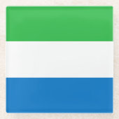 Sierra Leone Flag Glasuntersetzer (Vorderseite)