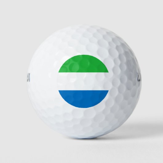 Sierra Leone Flag Golfball (Vorderseite)